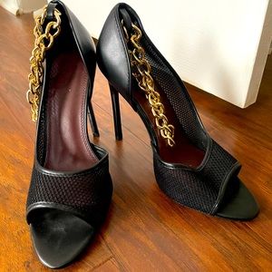 ASOS Black Papaya Peep Open Toe Heels